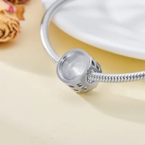 Miniatura 7 de LONAGO Abalorio de plata de ley 925 con diseño de mariposa y pavo real para mujer