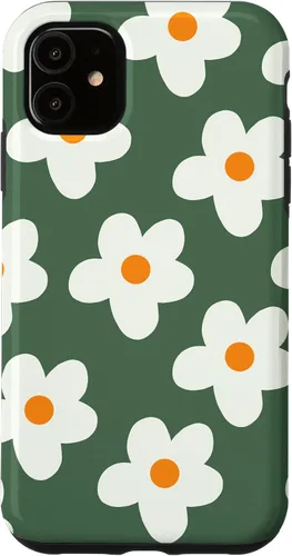 Miniatura 8 de Retro 60s flower vintage floral pattern sage green Groovy Case for iPhone 16