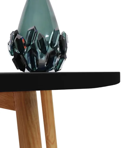 Miniatura 7 de NEWISHER - Funda para mesa redonda ajustable de spandex, mantel elástico con borde elástico negro para mesa de 60 pulgadas, apto para comedor