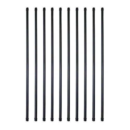 Miniatura 7 de Paquete de 10 balaustres redondos de 3/4 pulgadas x 26 pulgadas de largo, con revestimiento negro liso estándar para escaleras, porche