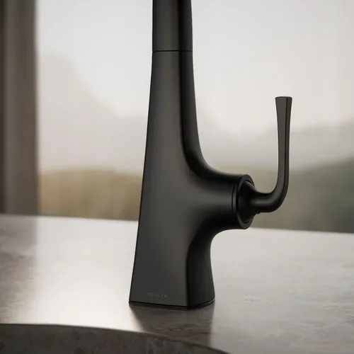Miniatura 5 de Kohler 22065-BL Graze Bar grifo del fregadero con caño oscilante
