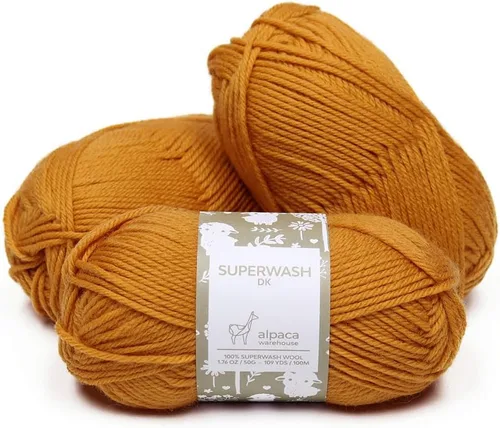 Miniatura 55 de 100% lana pura Superwash de Alpaca Warehouse, juego de 3 madejas (150 gramos) de peso DK - Procedencia directa de Perú - Celestialmente suave