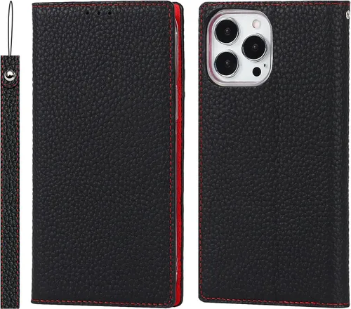 Miniatura 13 de Havaya Funda para iPhone 13 Pro con tarjetero y llavero, soporte de cuero, a prueba de golpes, con ranuras para tarjetas de crédito, cremallera