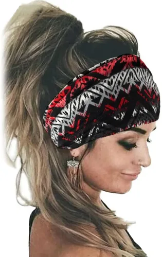 Miniatura 83 de K-Elewon Paquete de 3 diademas elásticas anchas para mujer, bandas para el cabello para yoga, deportes