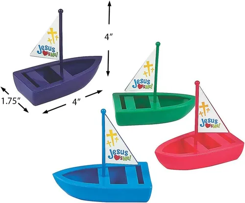 Miniatura 2 de Fun Express Jesus Loves Me - Paquete de 12 botes de juguete, regalos cristianos para niños, premios a granel para caja del tesoro del aula