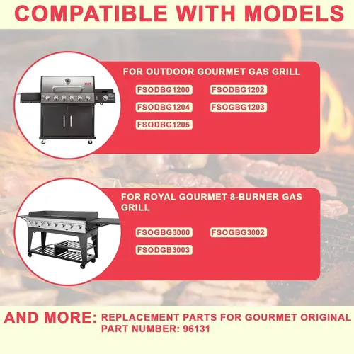 Miniatura 2 de DcYourHome Piezas de repuesto de placa de calor para modelos seleccionados de parrilla de gas gourmet para exteriores, para parrilla de gas Royal