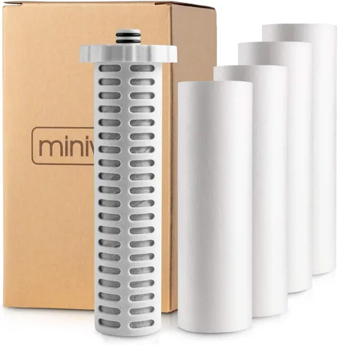 Miniwell Filtro de ducha 720-Plus con cartuchos reemplazables, filtro de cabezal de ducha con filtros dobles, elimina el 99% de cloro