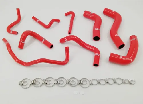 Miniatura 3 de Kit de manguera de refrigerante para radiador de silicona compatible con Mazda MX5 MX-5 Miata NA6CE B6Ze 1.6L (LX-1507C, rojo)