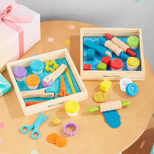 Miniatura 2 de Melissa & Doug Set de juego de arcilla - con herramientas de escultura y 8 botes de masa para modelar