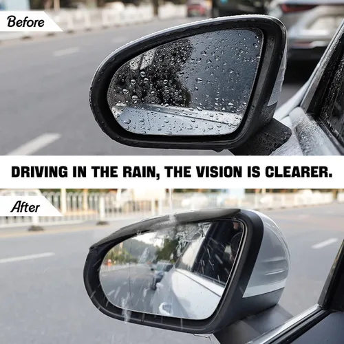 Miniatura 6 de Blilo 2 protectores de visera de humo para espejos laterales de automóvil, cejas impermeables de fibra de carbono para automóviles, camiones y SUV