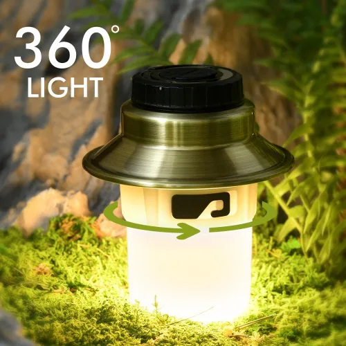 Miniatura 8 de Luces LED recargables y linterna, lámpara impermeable con 5 modos de luces RGB, luz de tienda de campaña de brillo ajustable, linterna al aire libre