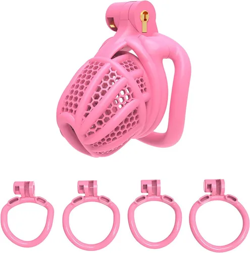 Jaula de castidad para hombre, dispositivos de castidad masculina, jaula de pene pequeña para hombres, jaula de castidad plana BDSM Cage F001