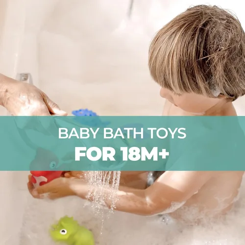 Miniatura 3 de Hely Cancy Juguetes de baño para bebés de 18 meses, juguetes de bañera de animales sin agujeros, juguetes de bañera para bebés