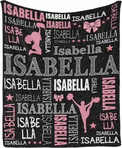 Miniatura 16 de InterestPrint Mantas personalizadas para niños con nombres, manta suave de ballet con nombre personalizado para niña y mujer