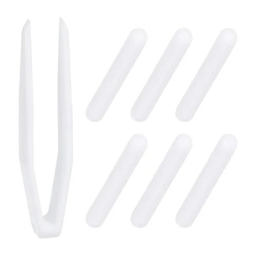 Miniatura 8 de PATIKIL Barra agitadora magnética, 0.394 x 0.236 pulgadas, 6 piezas de PTFE magnético, barra mezcladora magnética para vaso de precipitados de fondo
