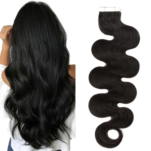 Miniatura 29 de Extensiones de cabello Sego, cabello humano estilo remy, con cinta adhesiva, lacio, cinta adhesiva de entramado tipo piel, sin costuras, invisible