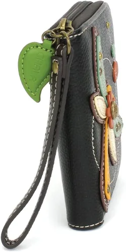 Miniatura 5 de CHALA Cartera con cremallera, pulsera, 8 ranuras para tarjetas de crédito, piel sintética resistente