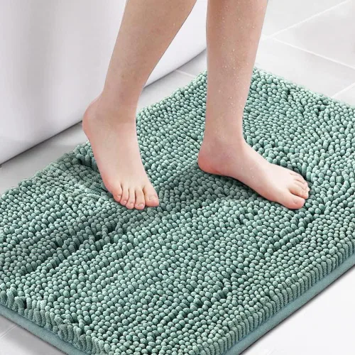 Miniatura 22 de H.VERSAILTEX Alfombra de Baño Alfombra de Baño Alfombras de Baño para Baño Antideslizante Alfombras de Baño Extra Gruesa de Chenilla Alfombra 17" x