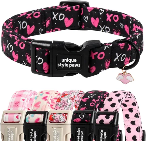 Miniatura 53 de Unique style paws - Collar para perro con hebilla de metal, regalo para perros pequeños, medianos y grandes, a cuadros marrones