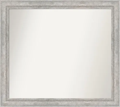 Miniatura 312 de Amanti Art Espejo de baño plateado para sobre fregadero, 23 x 23 pulgadas, espejo cuadrado plateado en ángulo, marco de madera moderno medio, se