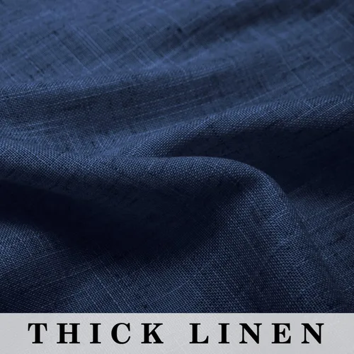 Miniatura 4 de Pitalk Cortinas de dormitorio azul oscuro de 72 pulgadas de largo con ojales, decoración náutica costera masculina, decoración náutica, Azul marino