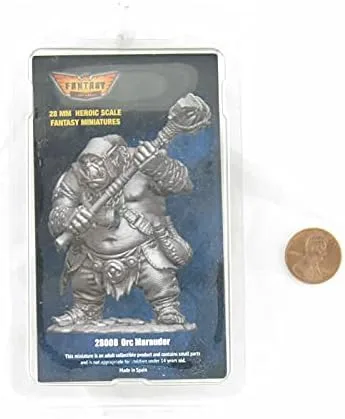 Miniatura 3 de Orc Marauder Figura Kit 1.102 in Escala Heroica Miniatura Sin Pintar First Legion