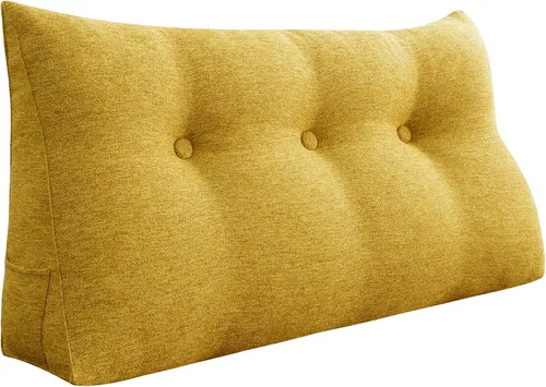 Miniatura 14 de Almohada de cuña gruesa de 14 libras tamaño King para cabecero, posicionador de cuerpo, almohada de lectura triangular para sentarse en la cama