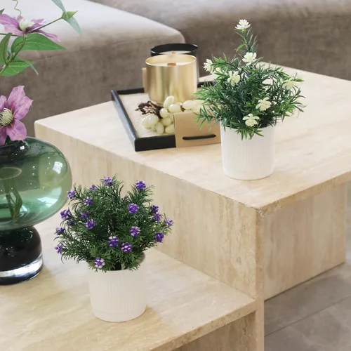 Miniatura 2 de TOTOGA Plantas colgantes artificiales, paquete de 4 plantas falsas en maceta para pared, hogar, habitación, oficina, decoración