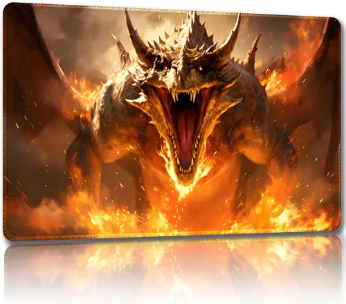 Miniatura 9 de Tapete de juego para MTG, con bolsas de almacenamiento gratis, tapete de juego de 24 x 14 pulgadas, TCG y alfombrillas de juego de mesa para cartas