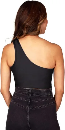 Miniatura 2 de Lojobands Camiseta sin mangas de un hombro para mujer, para portón trasero, talla única Miami University Redhawks - Negro