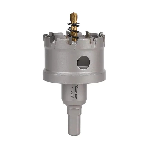 Miniatura 36 de Sierra perforadora de carburo de 1-1/2 pulgadas (1.496 in) para metal duro, cortador de agujeros con punta de carburo de tungsteno con broca piloto