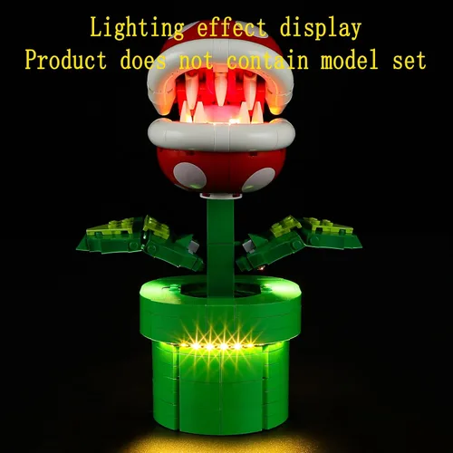 Miniatura 4 de GEAMENT Kit de luz LED compatible con Lego Super Mario Piranha Plant 71426 (juego de modelos no incluidos)