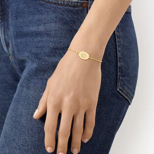 Miniatura 2 de RS Pure by Ross-Simons 14kt Yellow Gold Personalized Oval Bracelet