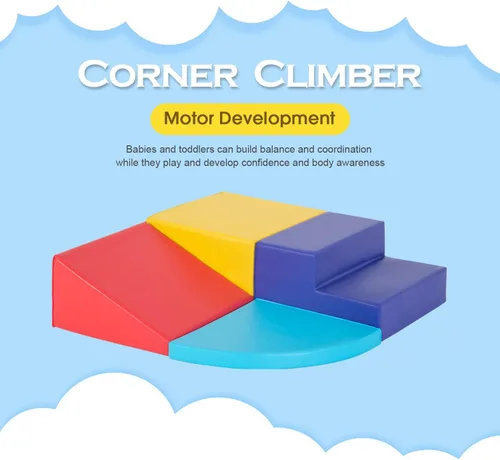 Miniatura 6 de PayLessHere Juguetes de escalada para niños pequeños de 1 a 3 años, juego de bloques de espuma coloridos de 4 piezas, juguetes