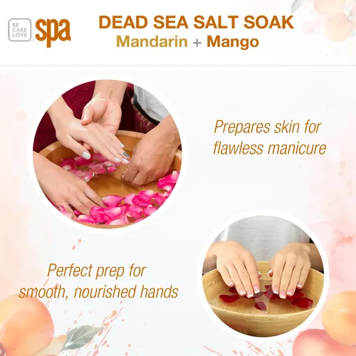 Miniatura 4 de BCL Spa Mandarin Mango Sal del Mar Muerto - Remojo profesional que desafía la edad para pedicura, manicura y sales de baño, suaviza la piel, remojo