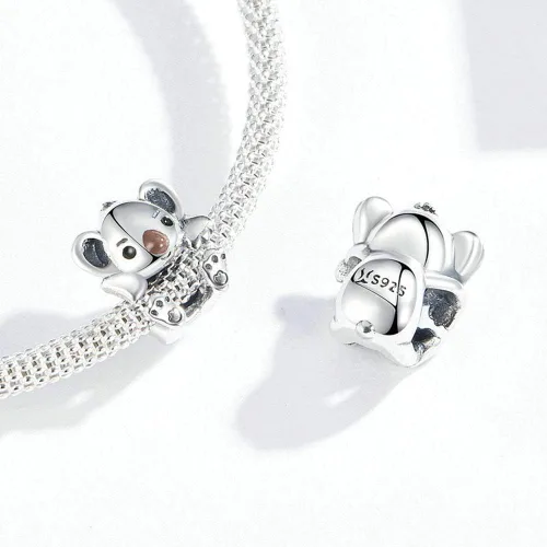 Miniatura 3 de Dije de plata de ley 925 para perro, dinosaurio, araña, gato, animal, delfín, ratón para pulsera Pandora