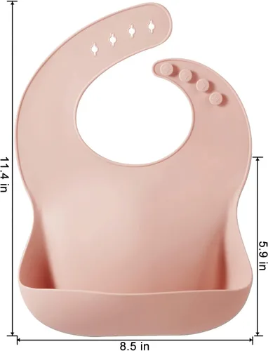 Miniatura 2 de PandaEar Set of 3 Silicone Baby Bibs Waterproof, Soft, Unisex, 10-72 Months