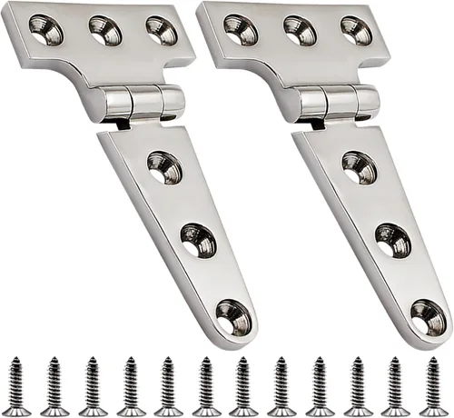 Bisagras en T de Acero Inoxidable 316 de Grado Marino de 4 Pulgadas x 2 Pulgadas Bisagra Pesada para Escotilla de Barco (100 mm x 54 mm) Paquete de