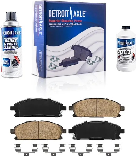 Miniatura 31 de Detroit Axle - Kit de freno delantero para Dodge Ram 1500 Durango Dakota Chrysler Aspen Dakota Driver Side Disco Freno Pinza de freno de cerámica
