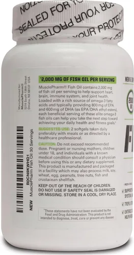 Miniatura 3 de MusclePharm Essentials - Aceite de pescado Elite Omega 3, apoya las articulaciones, el rendimiento muscular y la recuperación, salud cerebral