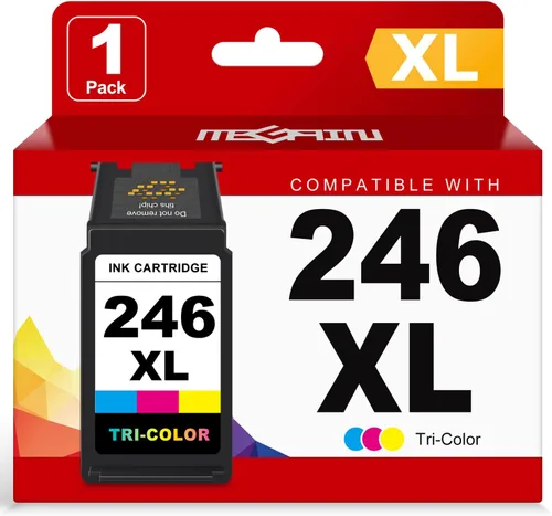 MEGAIN Cartucho de tinta de repuesto 246XL para Canon CL246 246 XL CL246XL para Canon PIXMA MG2525 MG3022 MX490 TS202 TS3322 TR4520 TS302 TR4527