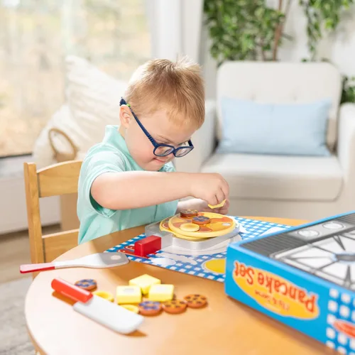 Miniatura 2 de Melissa & Doug Juego de panqueques Flip and Serve (19 pcs) - Comida de madera para el desayuno