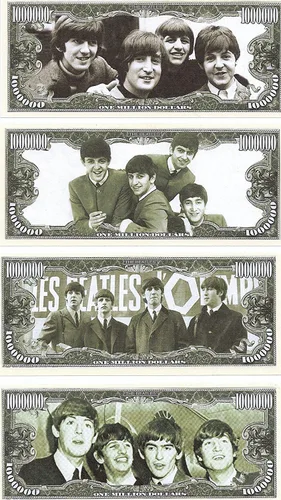 Miniatura 2 de The Beatles $ Million Dollar$ Novelty Bills - Juego completo de 4