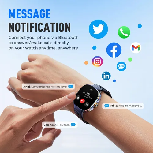 Miniatura 2 de Reloj inteligente con cámara, sistema dual Android Smartwatch, pantalla AMOLED de 2.4 pulgadas, cámara giratoria, GPS, batería larga de 2100 mAh