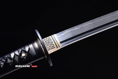 Miniatura 4 de MURASAME Katana Espada 41" T10 Acero Real Hamon Maquinilla de afeitar afilada espiga completa hecha a mano