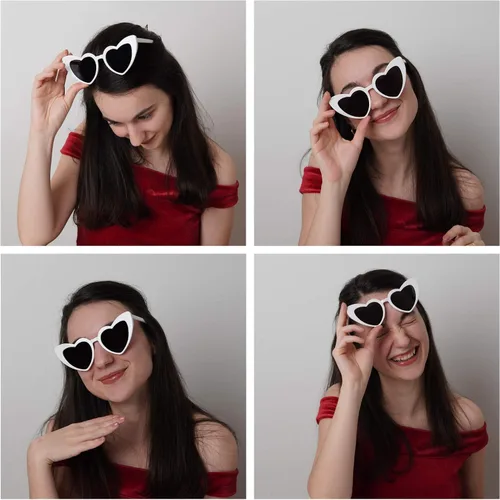 Miniatura 7 de Pergozo Gafas de sol de soltera con corazón rosa