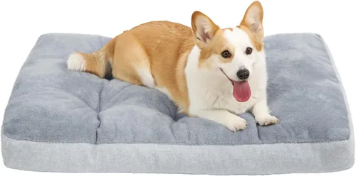 Miniatura 9 de NUPIDA Cama Lavable para Perros Extra Grandes, Cama de Jaula XXL Cojín de Perrera para Mascotas de Felpa con Fondo Antideslizante, Tapete para Gris