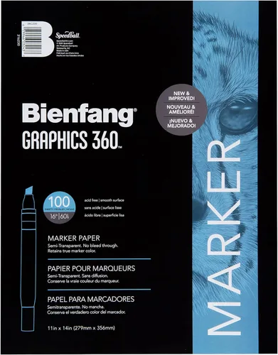 Miniatura 7 de Bienfang Graphics 360 - Bloc de papel marcador, sin sangrado, semitransparente, cuaderno de dibujo de artista, para diseños de 11 x 14 pulgadas, 50