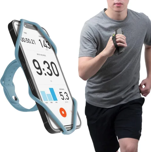 BONE Run Tie Handheld 2, soporte para teléfono celular para correr, diseño de pulsera/portátil 2 en 1, correa de silicona ajustable y agradable a la