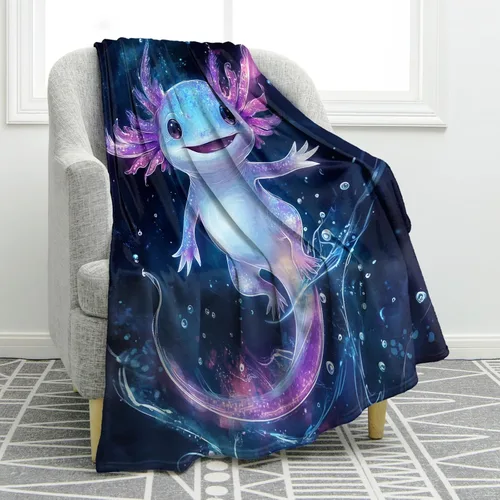 Miniatura 16 de Jekeno - Manta de sirena para niñas, sobrinas, hermanas, mujeres, regalos de cumpleaños o Navidad, estampado azul de sirena, presentes, decoración